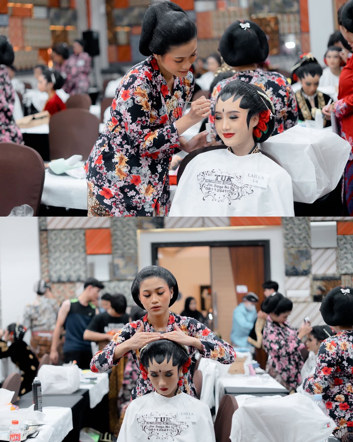 Proses dan suasana makeup Coretan Lailla